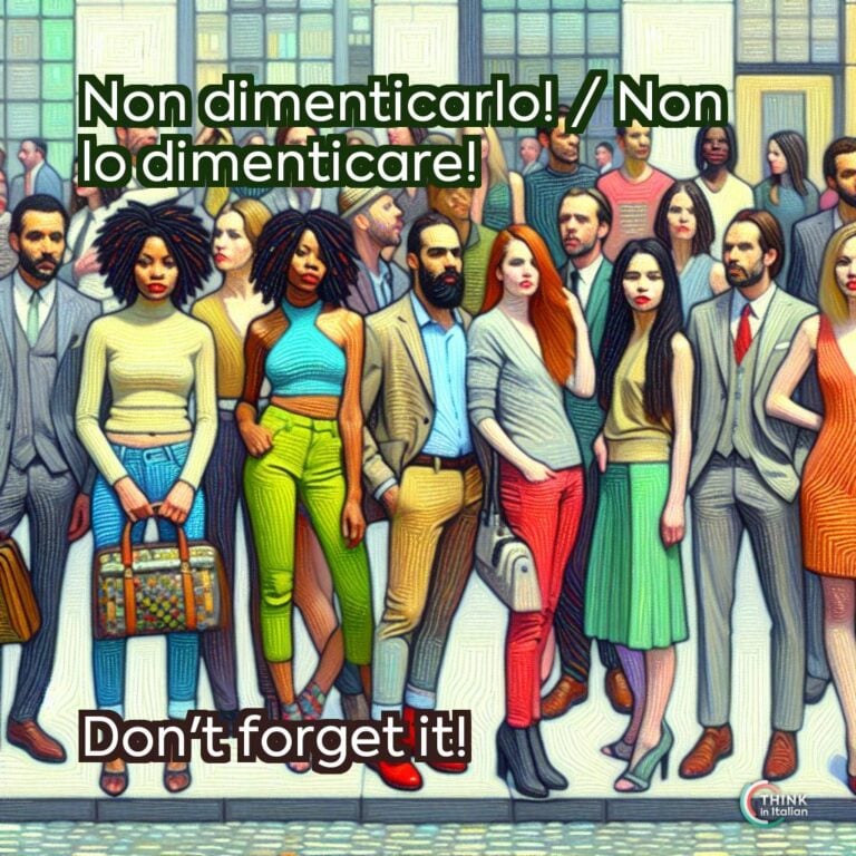 Non dimenticarlo! / Non lo dimenticare!