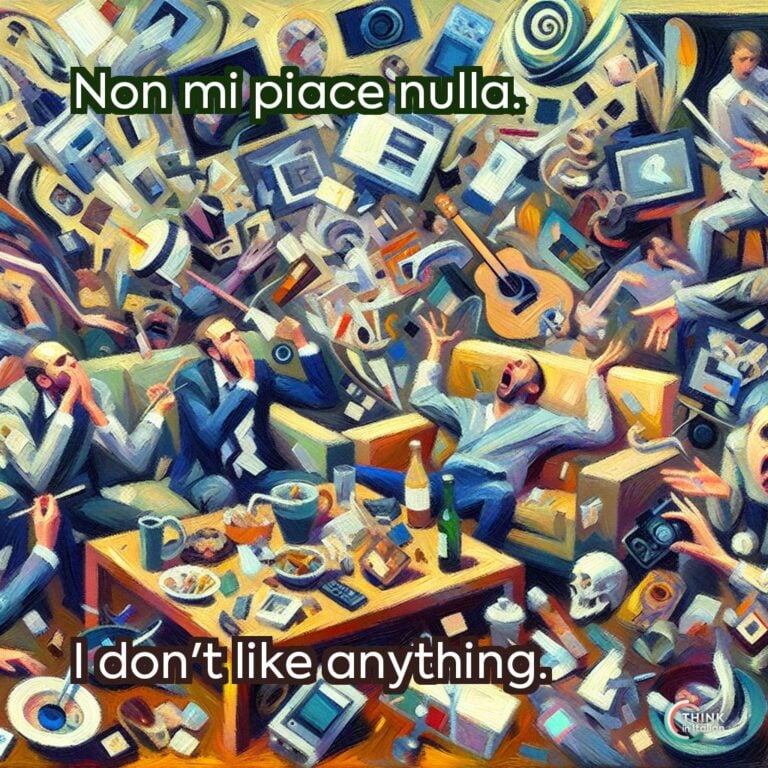Non mi piace nulla.