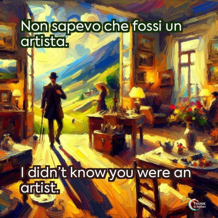 Non sapevo che fossi un artista.