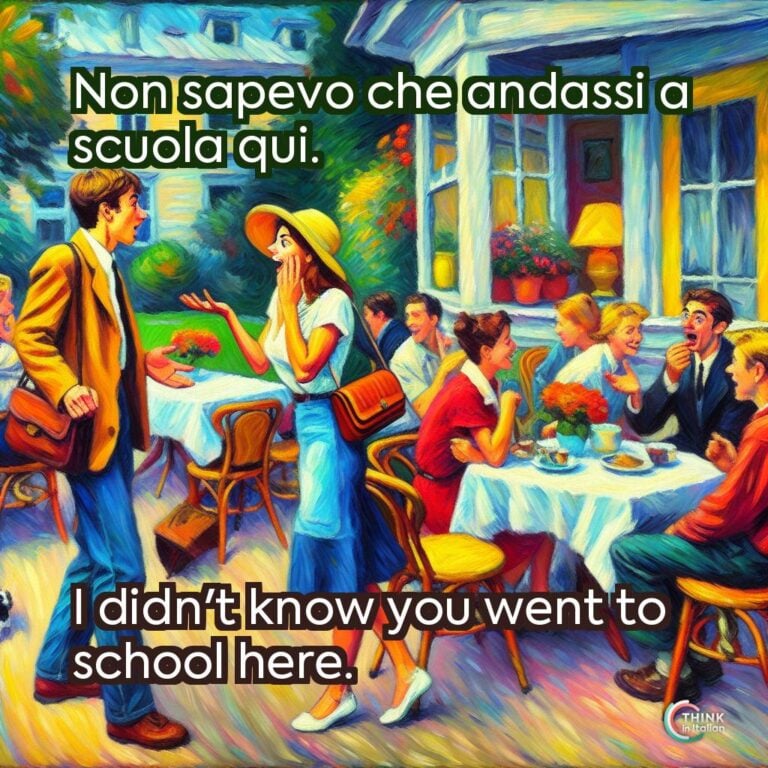 Non sapevo che andassi a scuola qui.