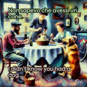 Non sapevo che avessi un cane.
