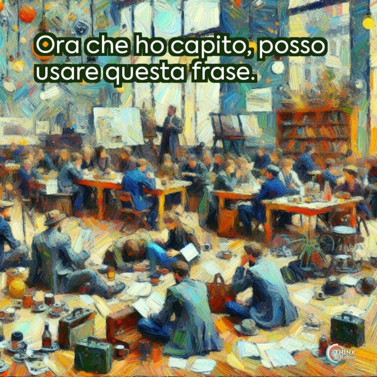 Ora che ho capito, posso usare questa frase.