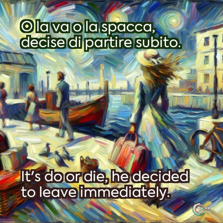 O la va o la spacca, decise di partire subito.