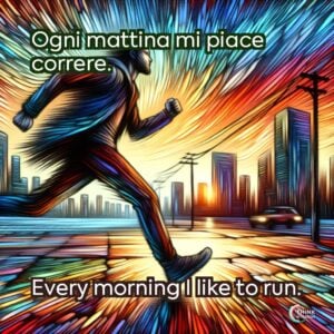 Ogni mattina mi piace correre.