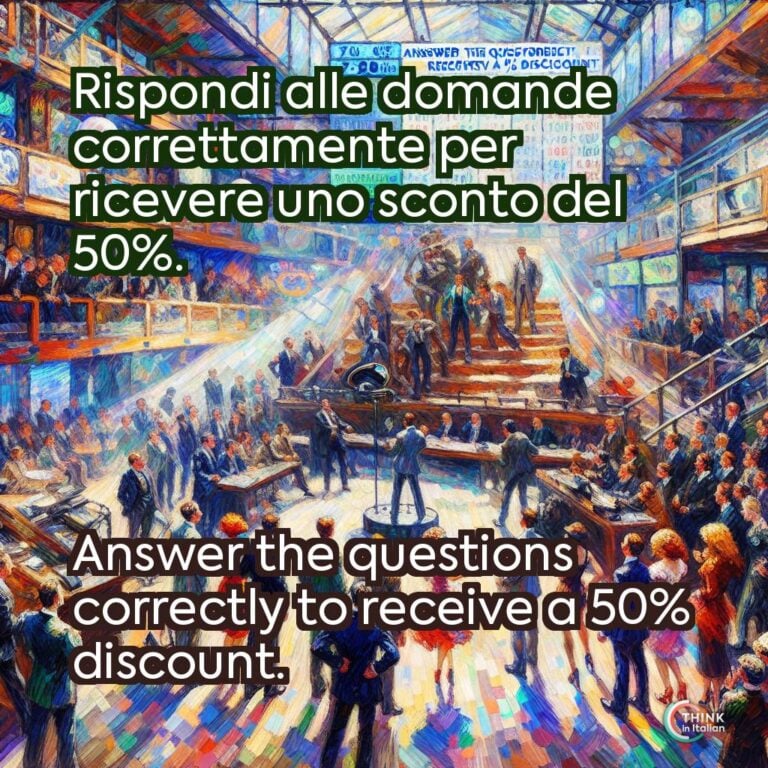 Rispondi alle domande correttamente per ricevere uno sconto del 50%.