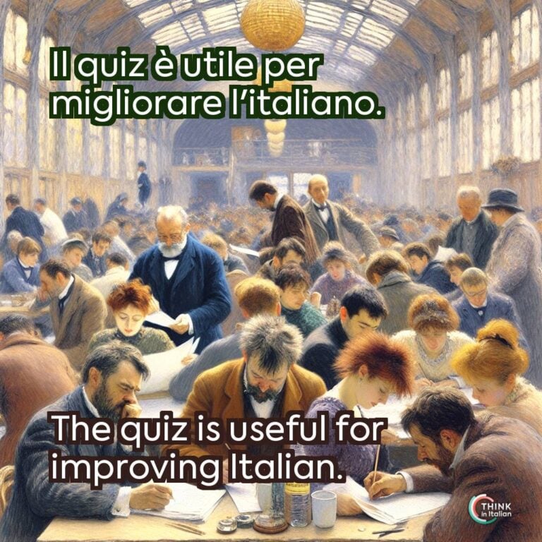 Il quiz è utile per migliorare l'italiano.