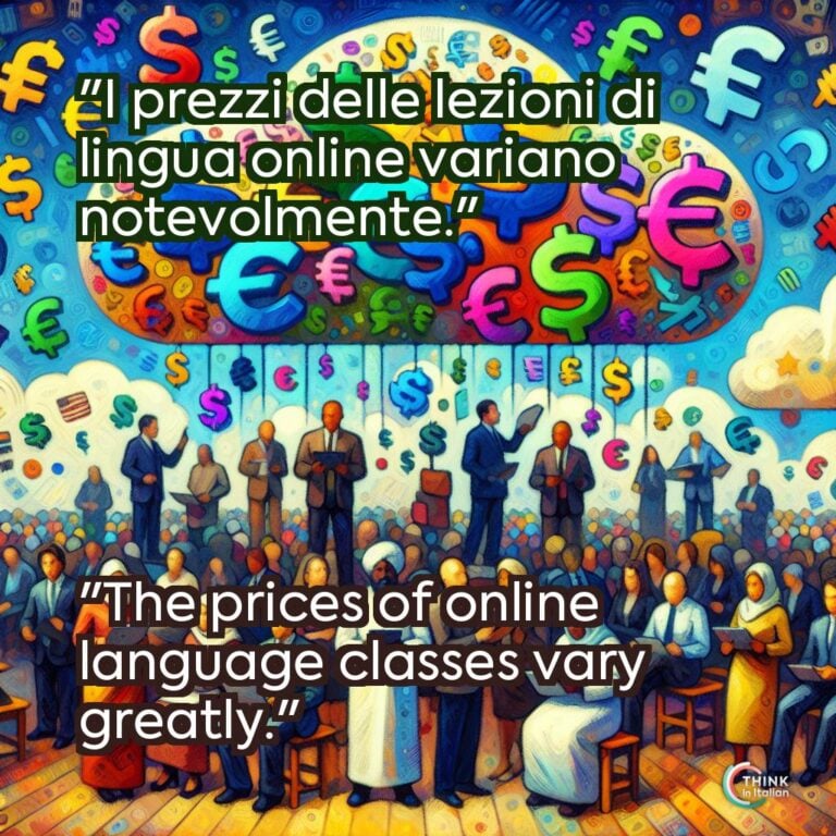 "I prezzi delle lezioni di lingua online variano notevolmente."