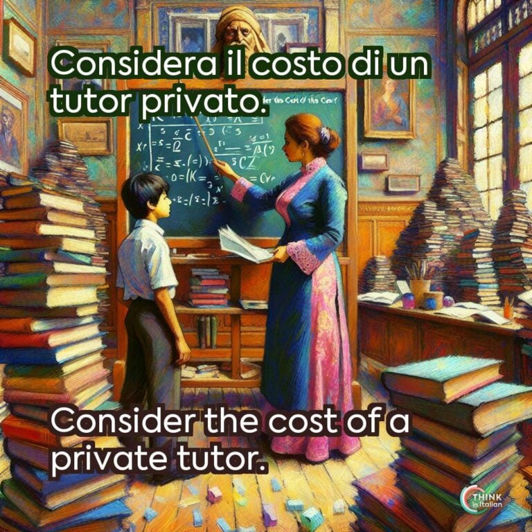 Considera il costo di un tutor privato.