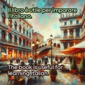 Il libro è utile per imparare l'italiano.