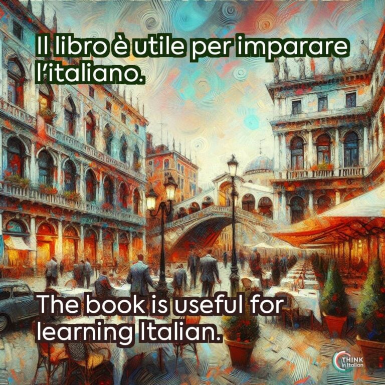 Il libro è utile per imparare l'italiano.