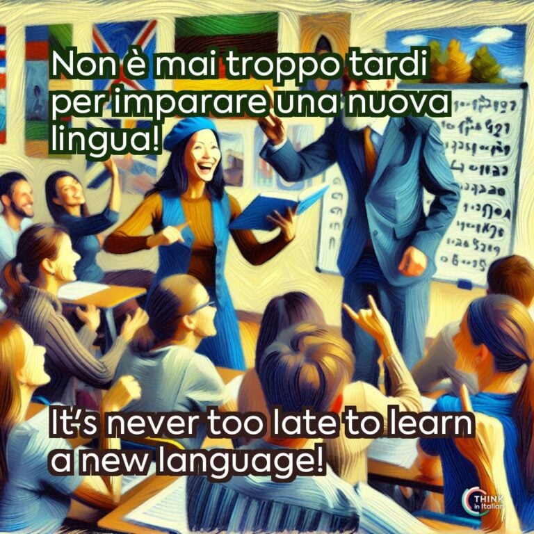 Non è mai troppo tardi per imparare una nuova lingua!