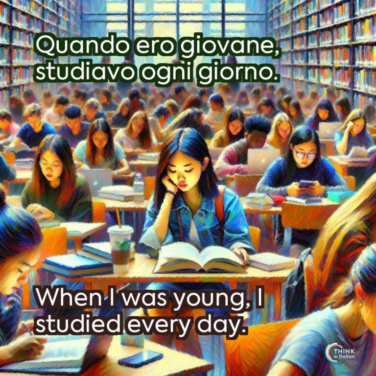 Quando ero giovane, studiavo ogni giorno.