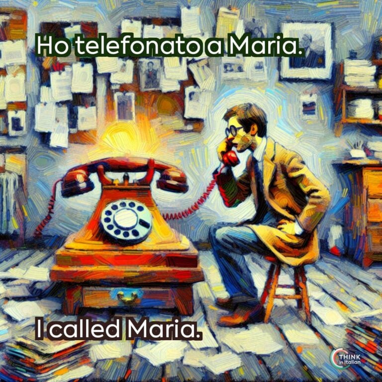 Ho telefonato a Maria.