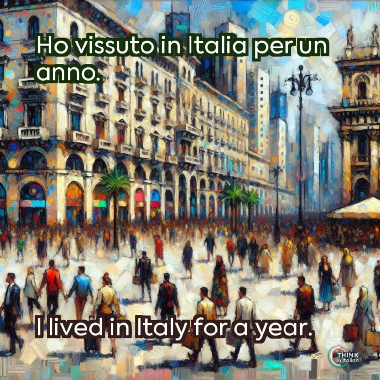 Ho vissuto in Italia per un anno.