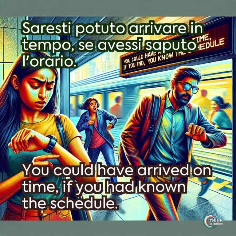 Saresti potuto arrivare in tempo, se avessi saputo l'orario.  