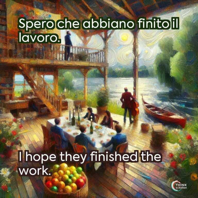 Spero che abbiano finito il lavoro.  
