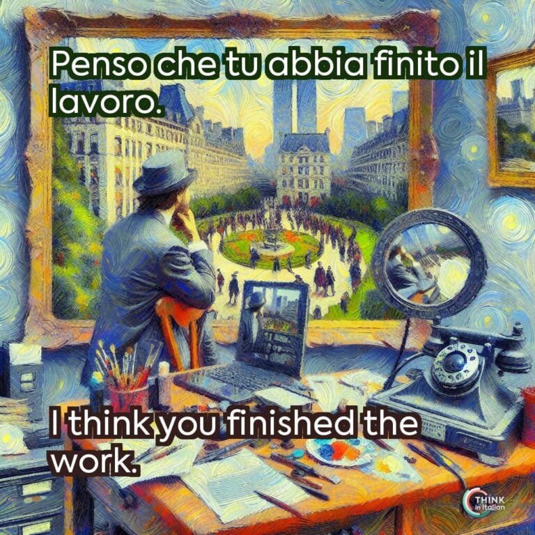 Penso che tu abbia finito il lavoro.