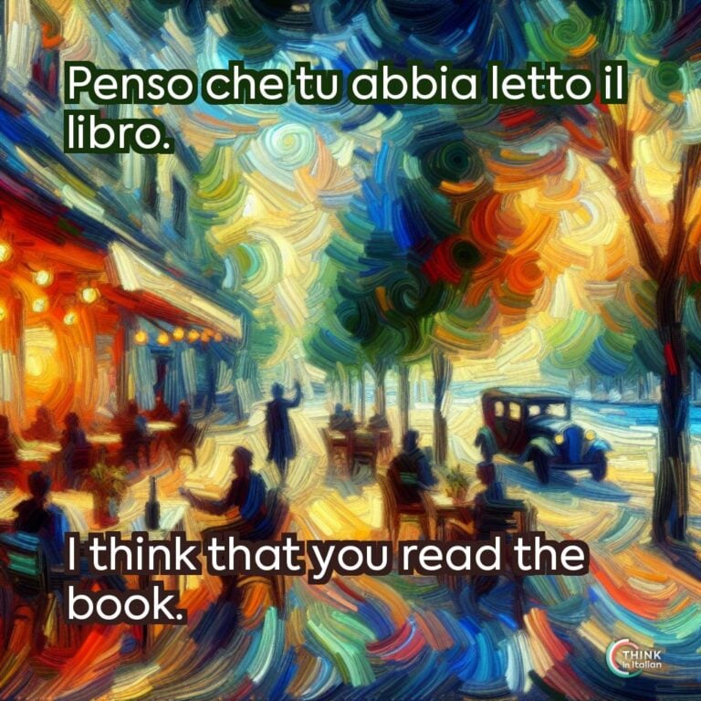 Penso che tu abbia letto il libro.
