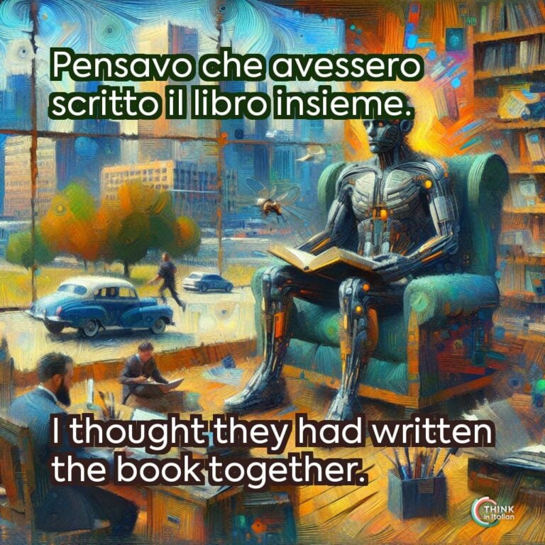 Pensavo che avessero scritto il libro insieme.