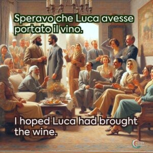 Speravo che Luca avesse portato il vino.
