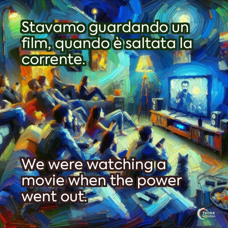 Stavamo guardando un film, quando è saltata la corrente.