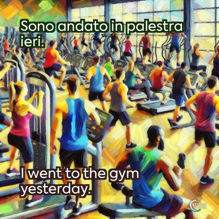 Sono andato in palestra ieri.
