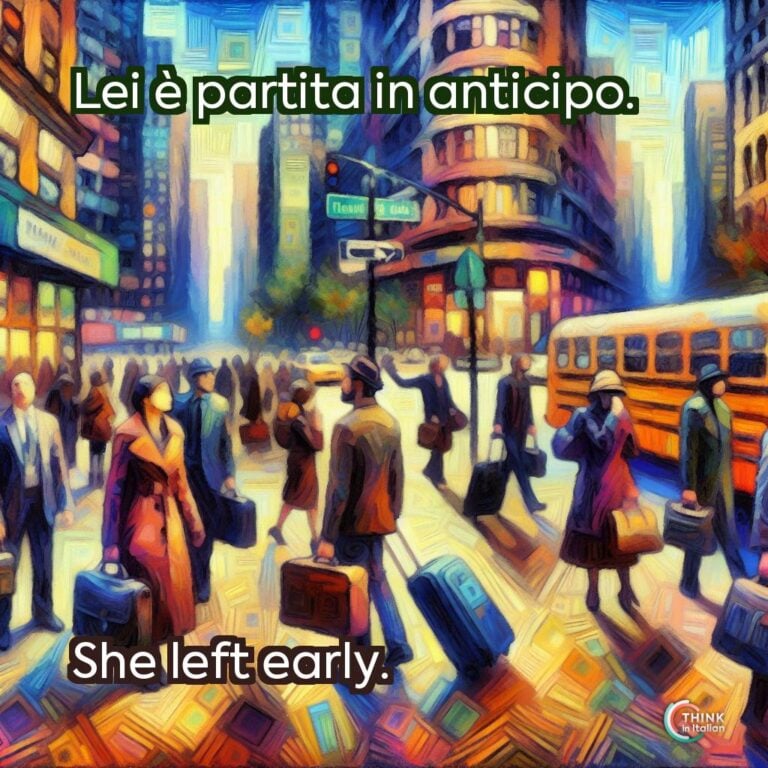 Lei è partita in anticipo.