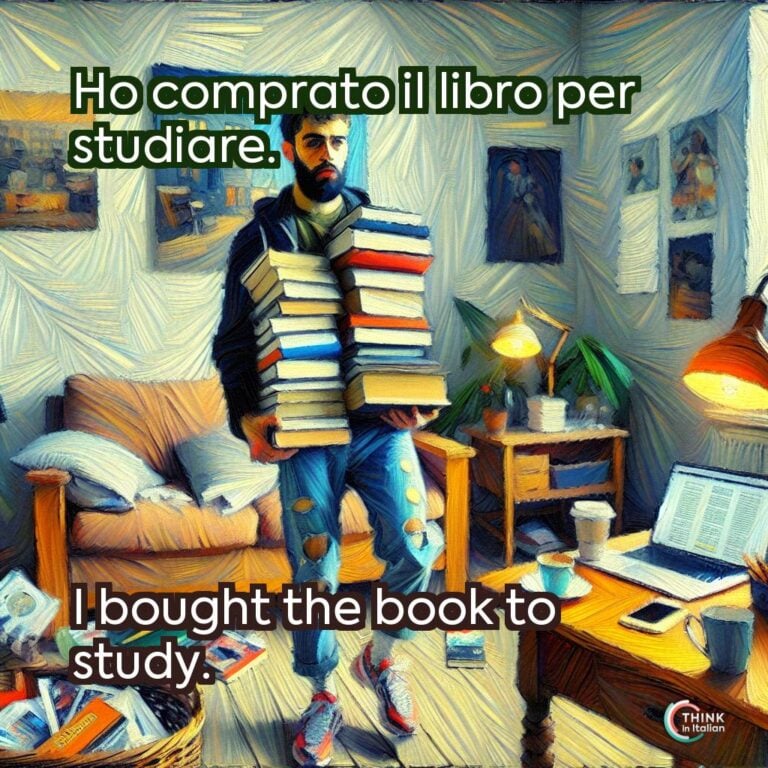 Ho comprato il libro per studiare.