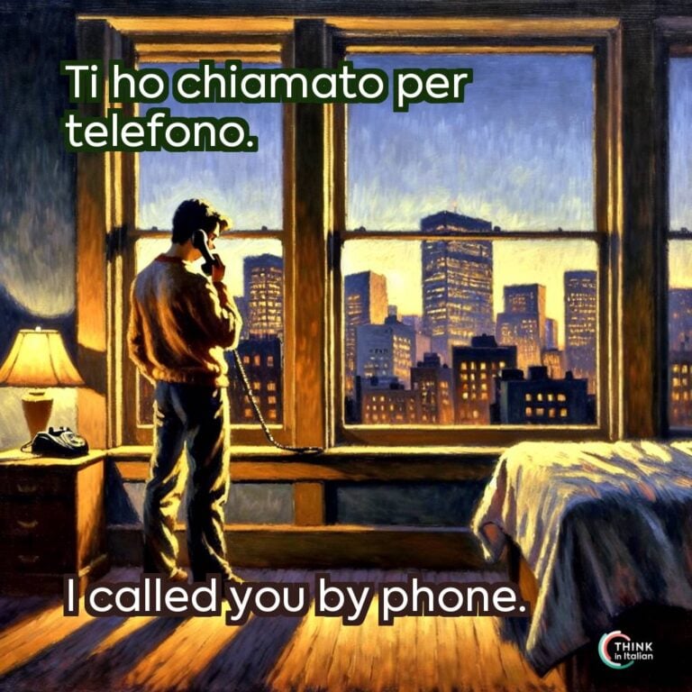 Ti ho chiamato per telefono.