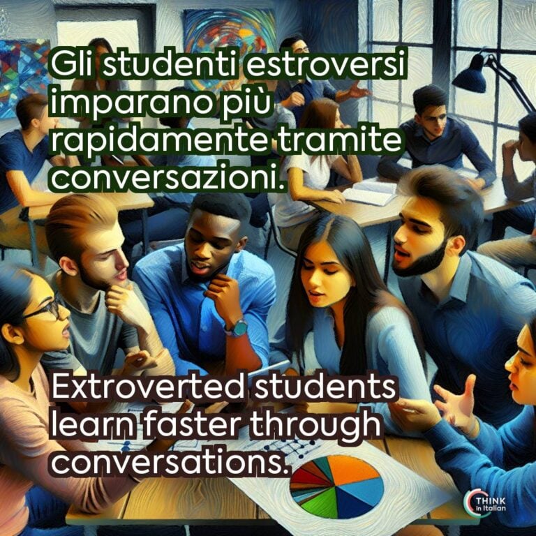 Gli studenti estroversi imparano più rapidamente tramite conversazioni.
