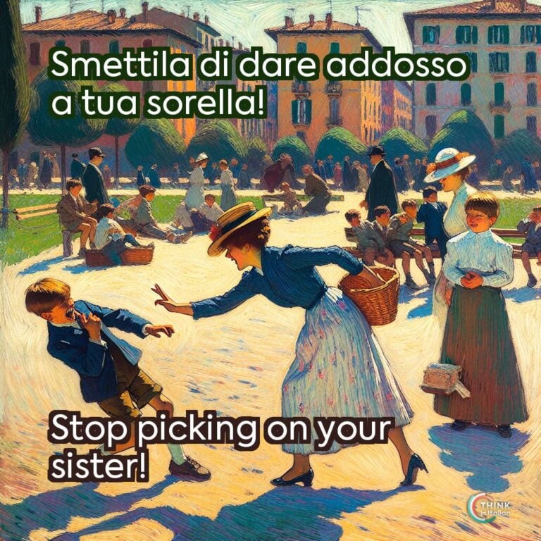 Smettila di dare addosso a tua sorella!