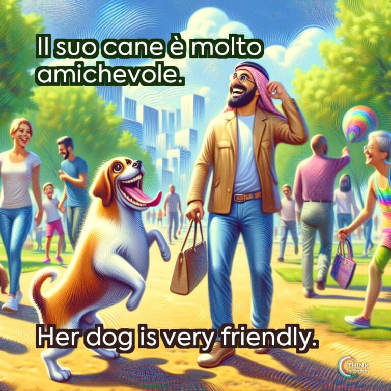 Il suo cane è molto amichevole.