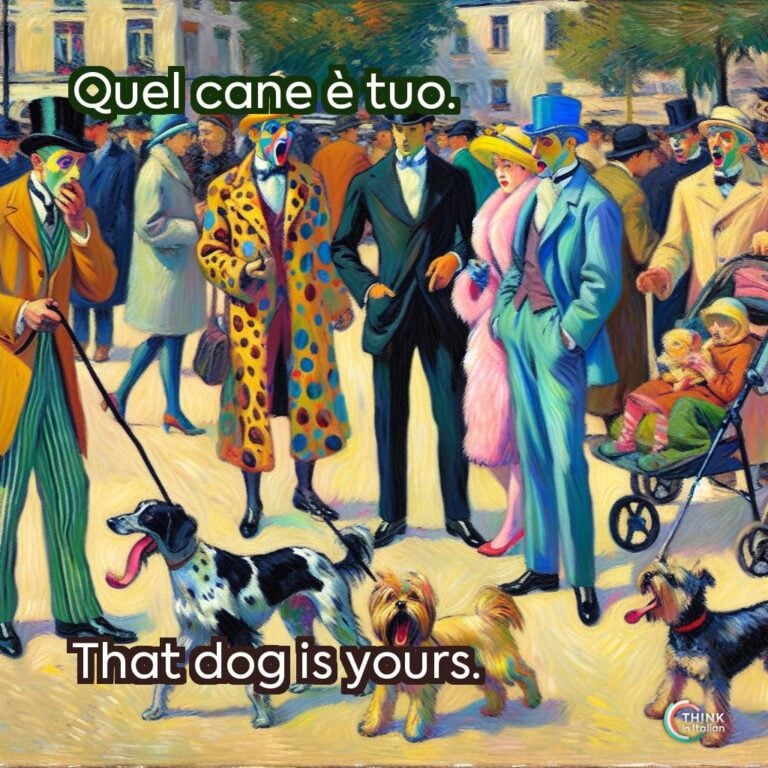 Quel cane è tuo.