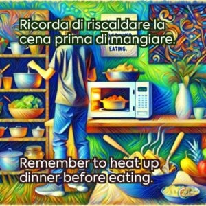 Ricorda di riscaldare la cena prima di mangiare.