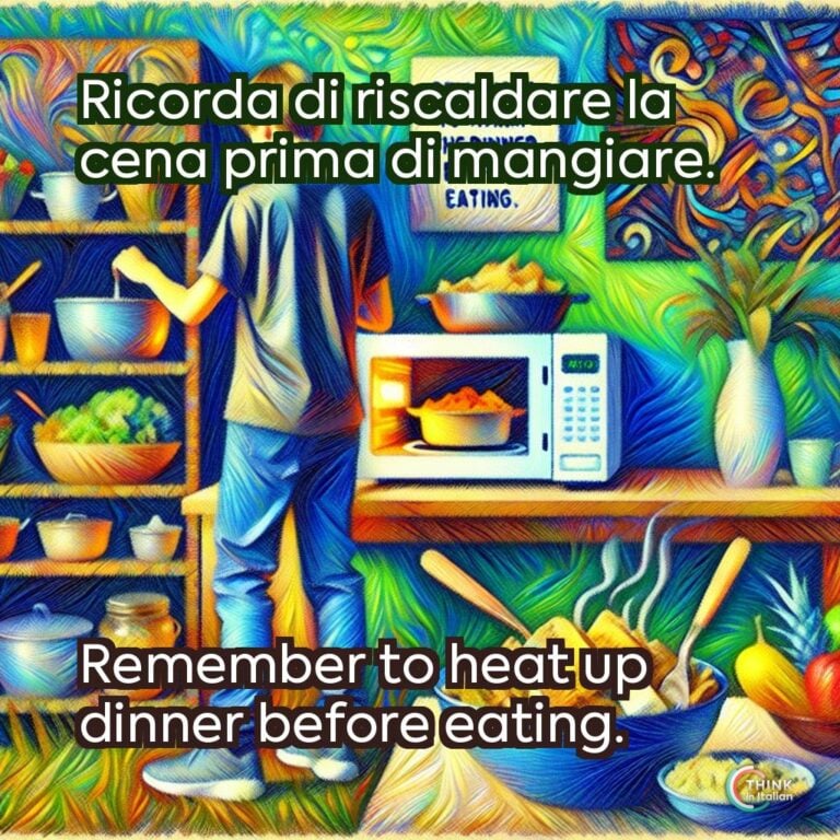 Ricorda di riscaldare la cena prima di mangiare.