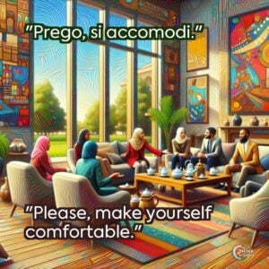 "Prego, si accomodi."