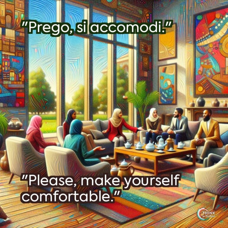 "Prego, si accomodi."
