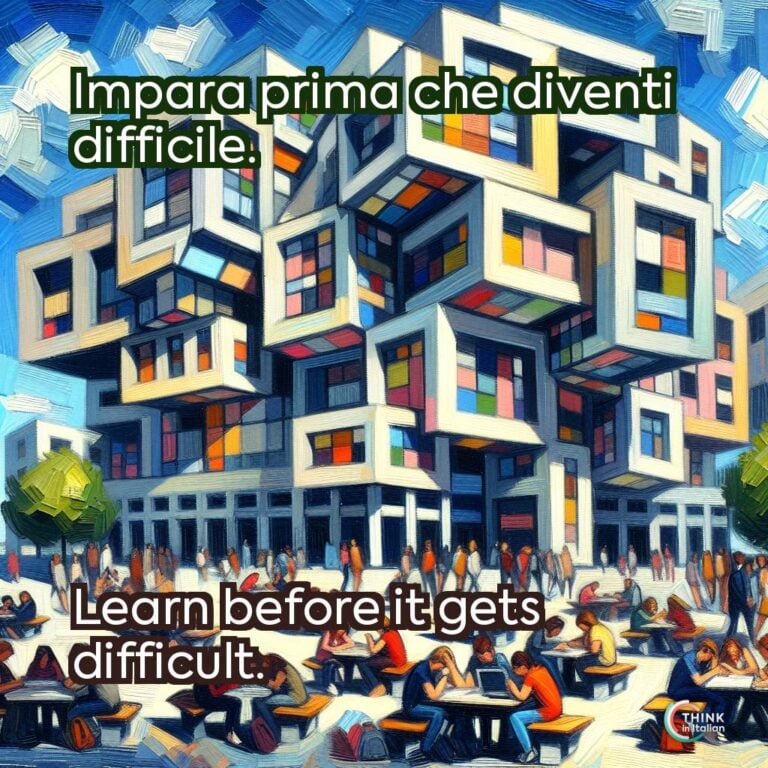 Impara prima che diventi difficile.