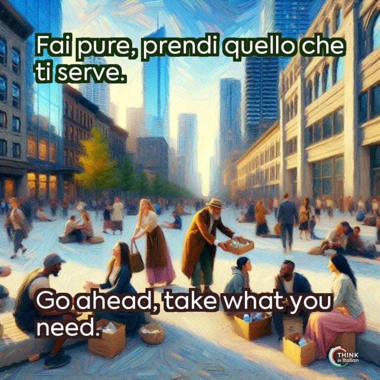 Fai pure, prendi quello che ti serve.