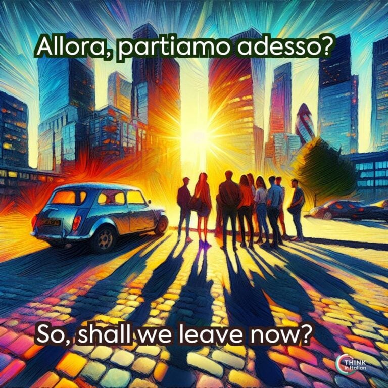 Allora, partiamo adesso?  