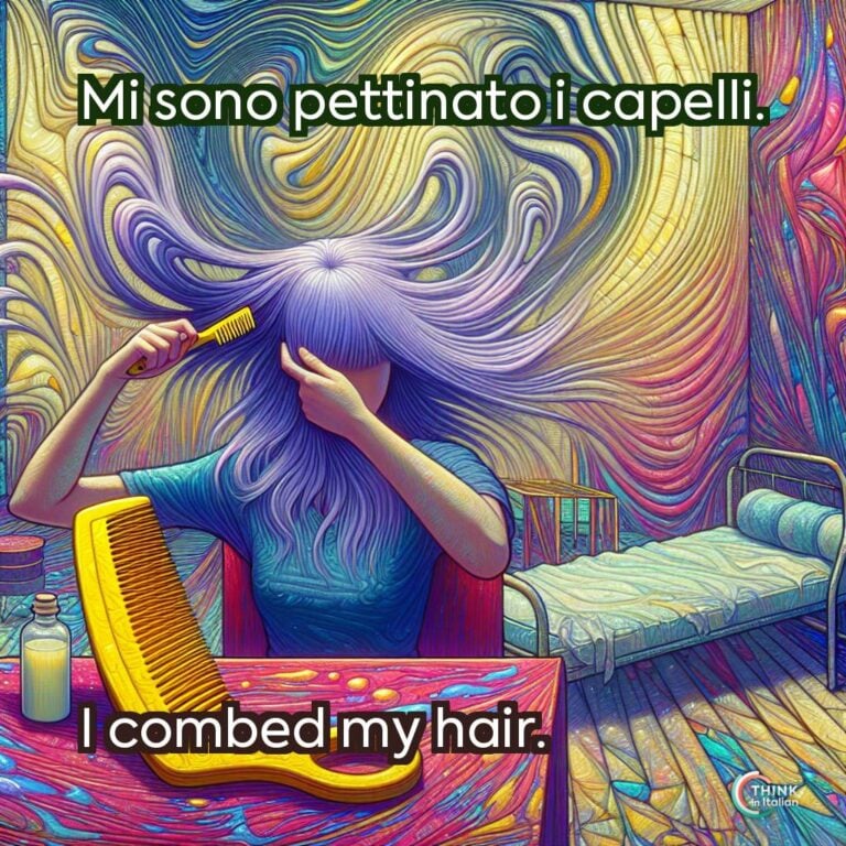 Mi sono pettinato i capelli.