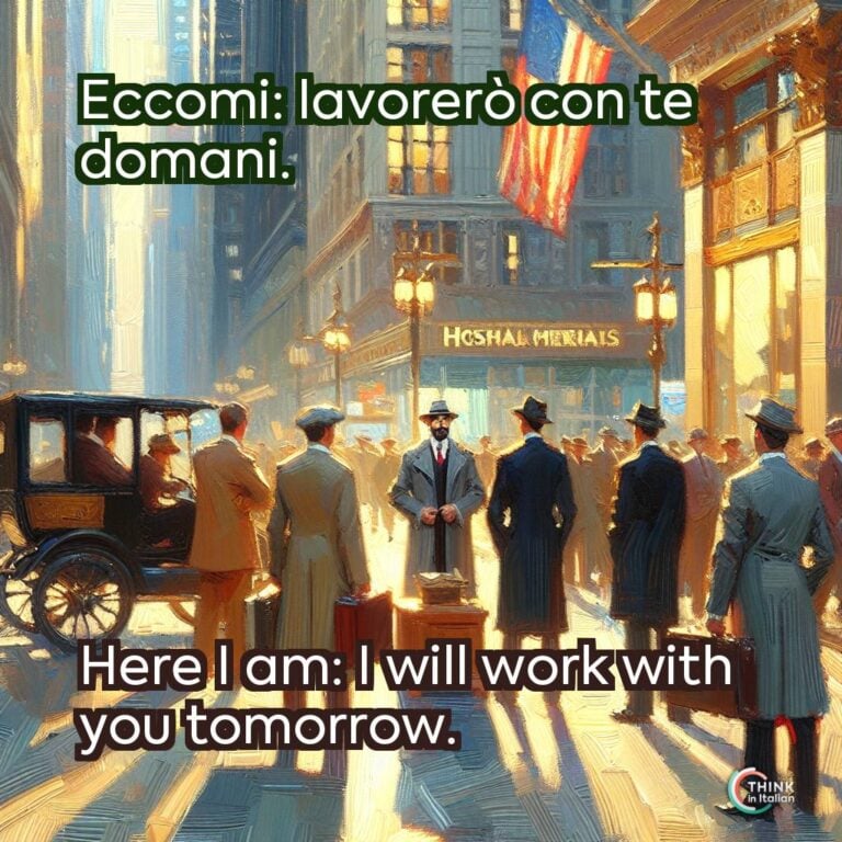 Eccomi: lavorerò con te domani.
