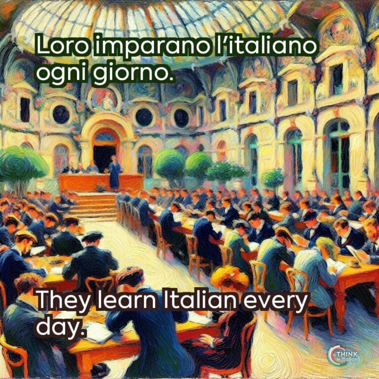 Loro imparano l'italiano ogni giorno.