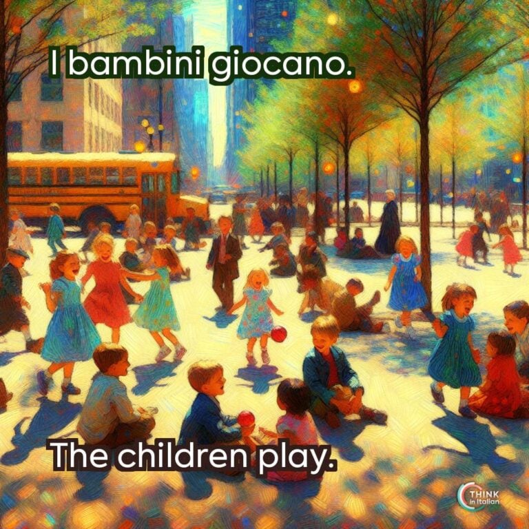 I bambini giocano.