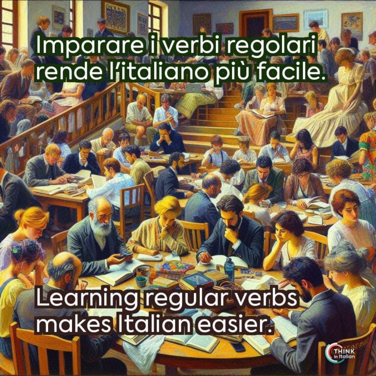 Imparare i verbi regolari rende l'italiano più facile.
