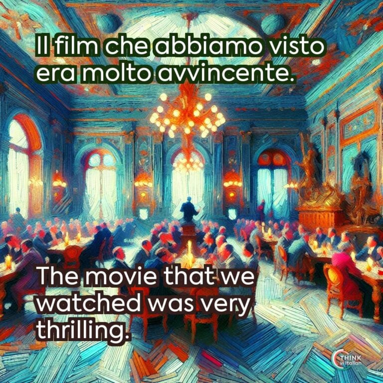 Il film che abbiamo visto era molto avvincente.