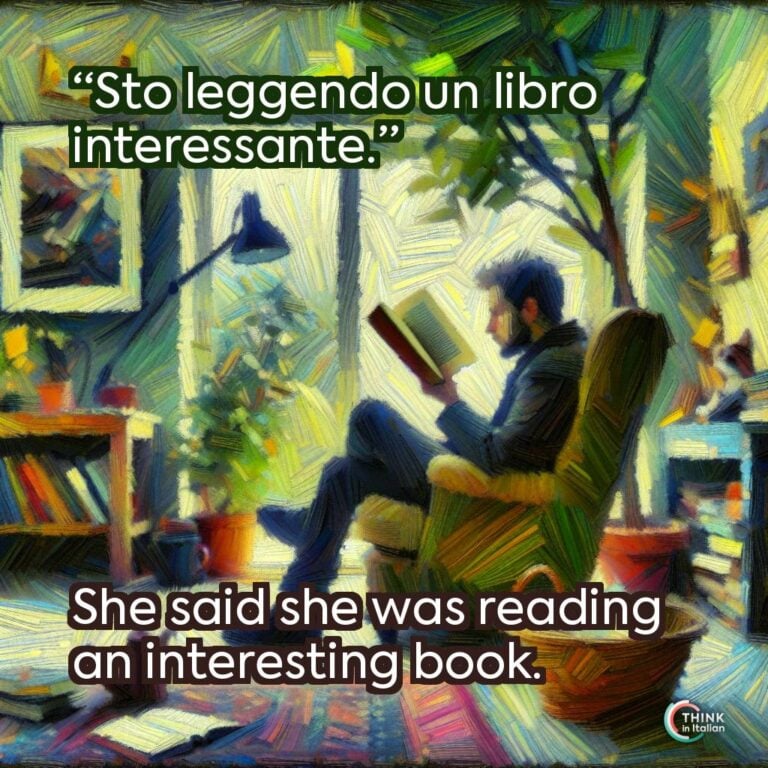 “Sto leggendo un libro interessante.”