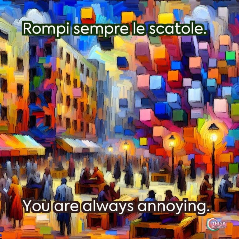 Rompi sempre le scatole.