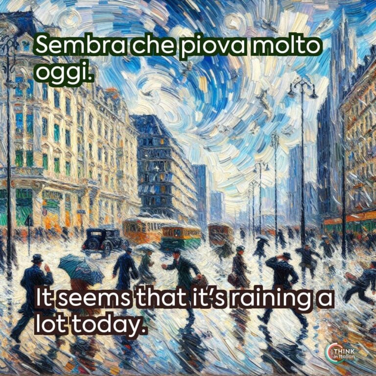 Sembra che piova molto oggi.  