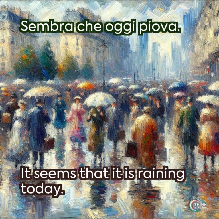 Sembra che oggi piova.